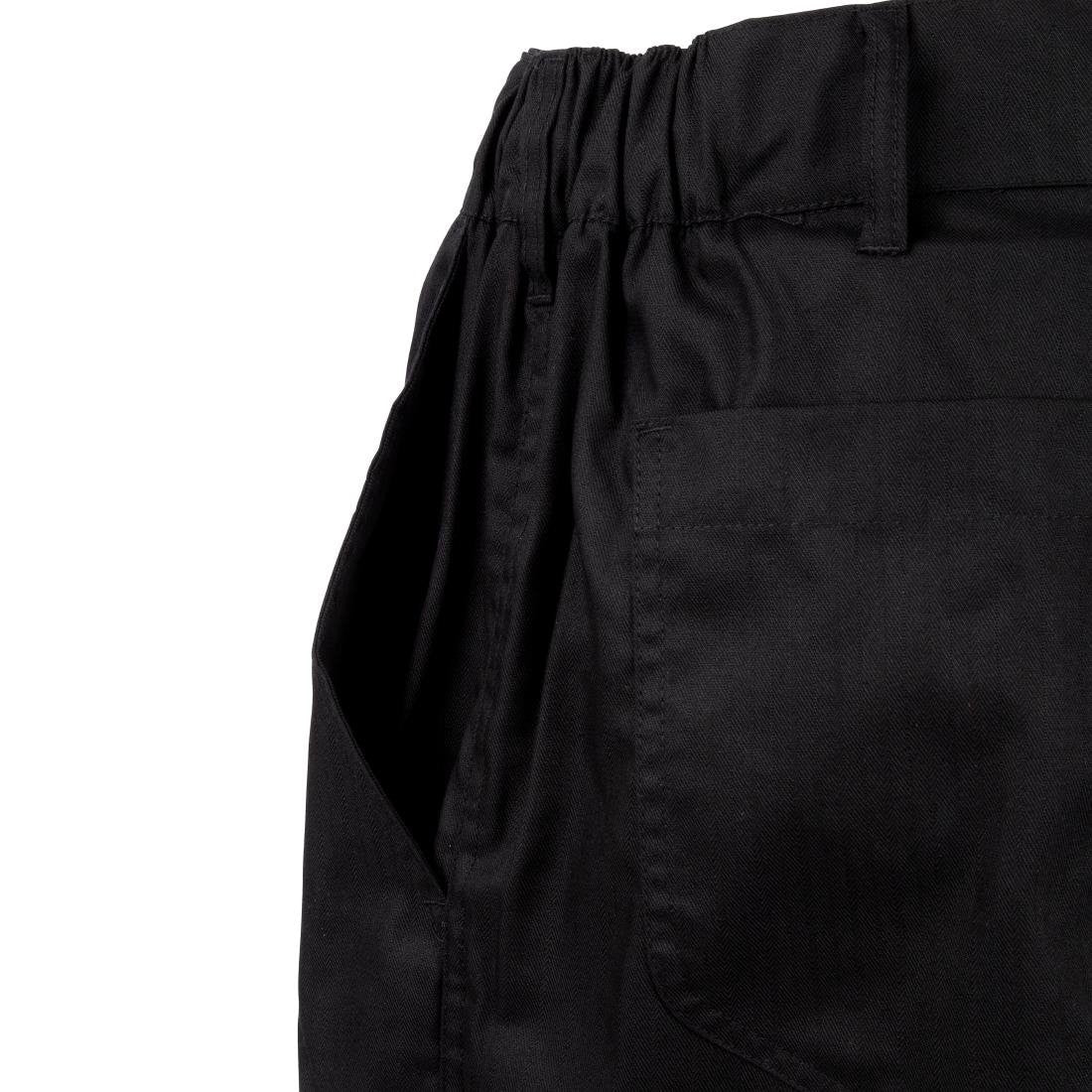 Chef Works Unisex Professional Series Chefs Trousers Black Herringbone XL A674-XL