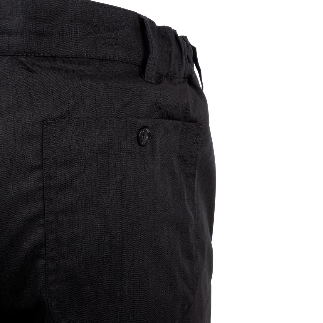 Chef Works Unisex Professional Series Chefs Trousers Black Herringbone XL A674-XL