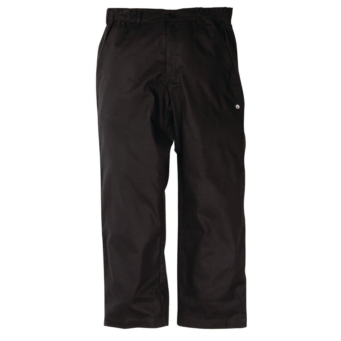 Chef Works Unisex Professional Series Chefs Trousers Black Herringbone XL A674-XL