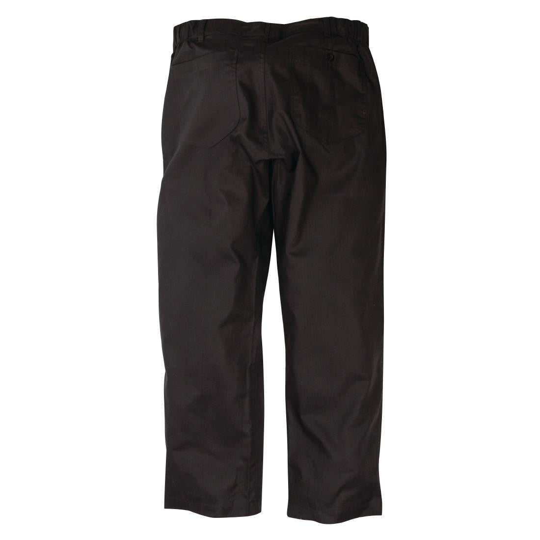 Chef Works Unisex Professional Series Chefs Trousers Black Herringbone L A674-L