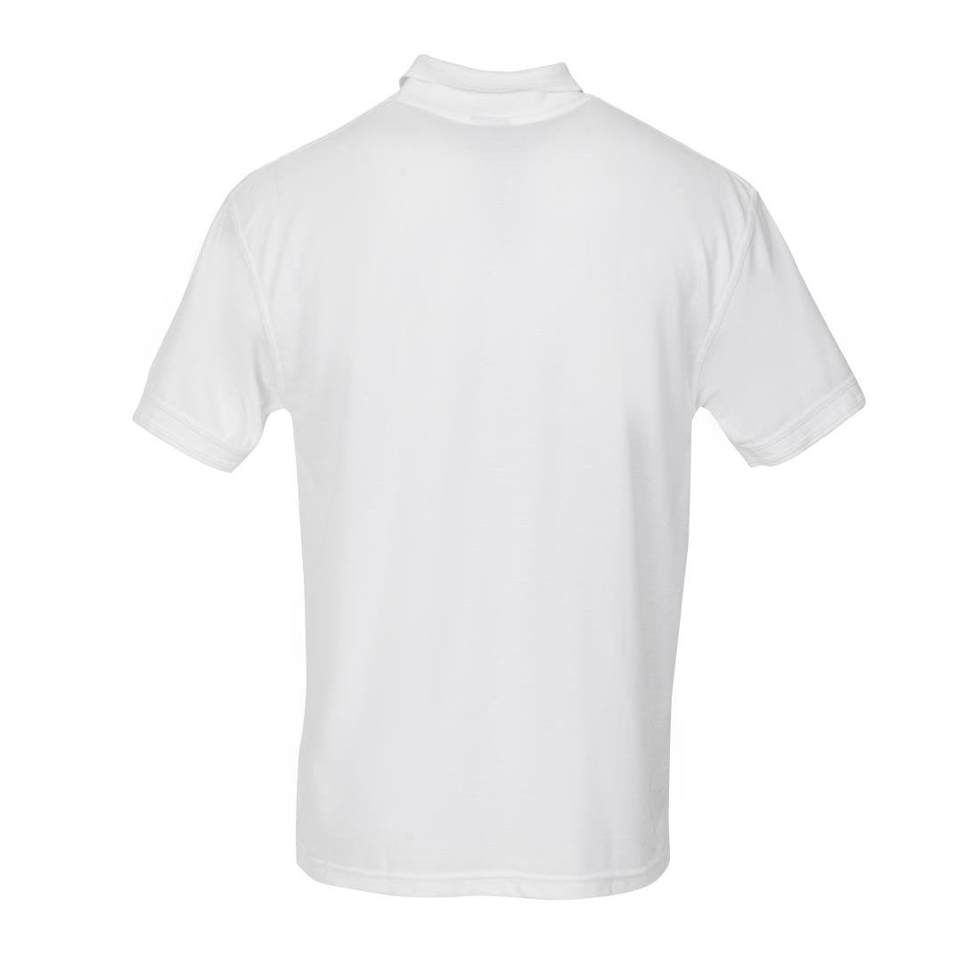 Unisex Polo Shirt White L A734-L