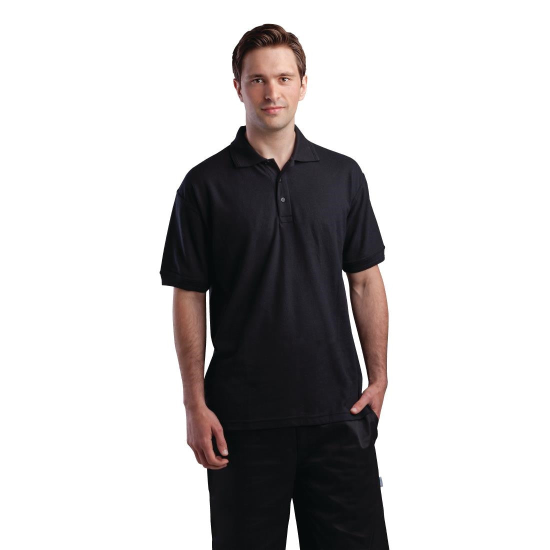 Portwest Unisex Polo Shirt Black XL A735-XL