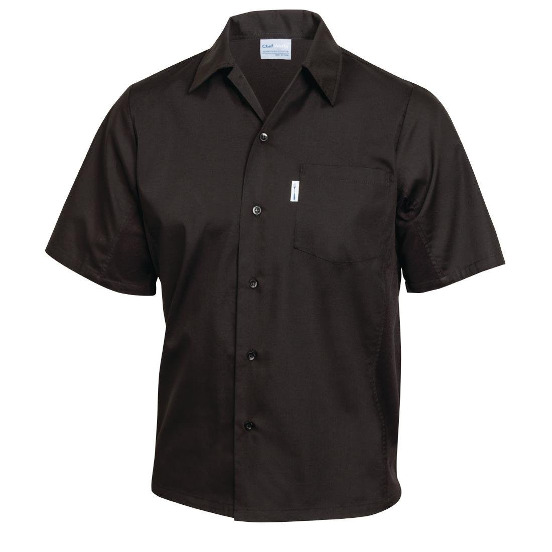 Chef Works Unisex Cool Vent Chefs Shirt Black 2XL A913-XXL