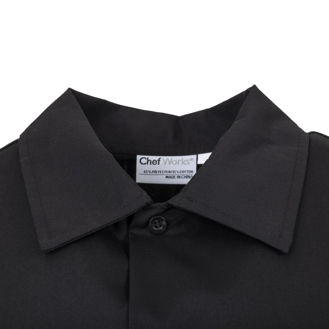 Chef Works Unisex Cool Vent Chefs Shirt Black XS A913-XS