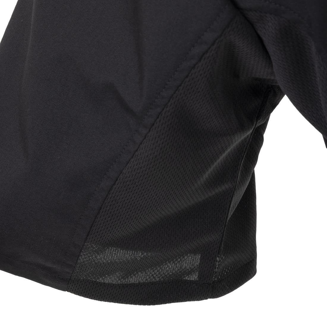 Chef Works Unisex Cool Vent Chefs Shirt Black XL A913-XL