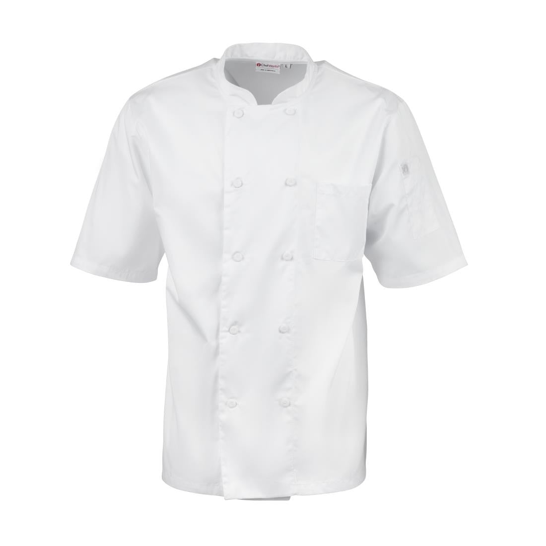 Chefs Works Montreal Cool Vent Unisex Short Sleeve Chefs Jacket White 3XL A914-3XL