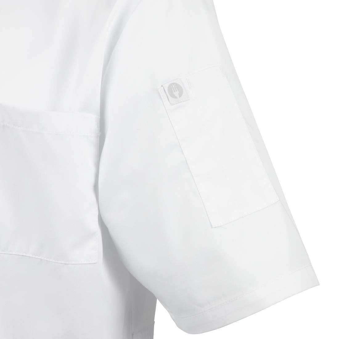 Chefs Works Montreal Cool Vent Unisex Short Sleeve Chefs Jacket White XS A914-XS