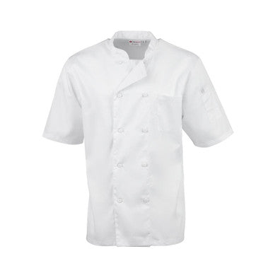Chefs Works Montreal Cool Vent Unisex Short Sleeve Chefs Jacket White S A914-S