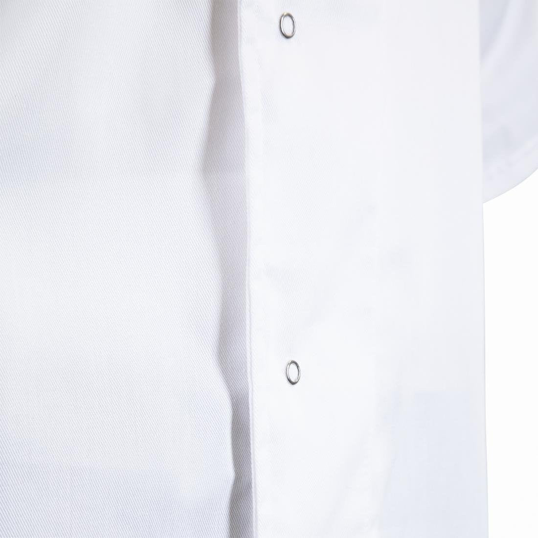 Whites Nevada Unisex Chefs Jacket Short Sleeve Black and White S A928-S