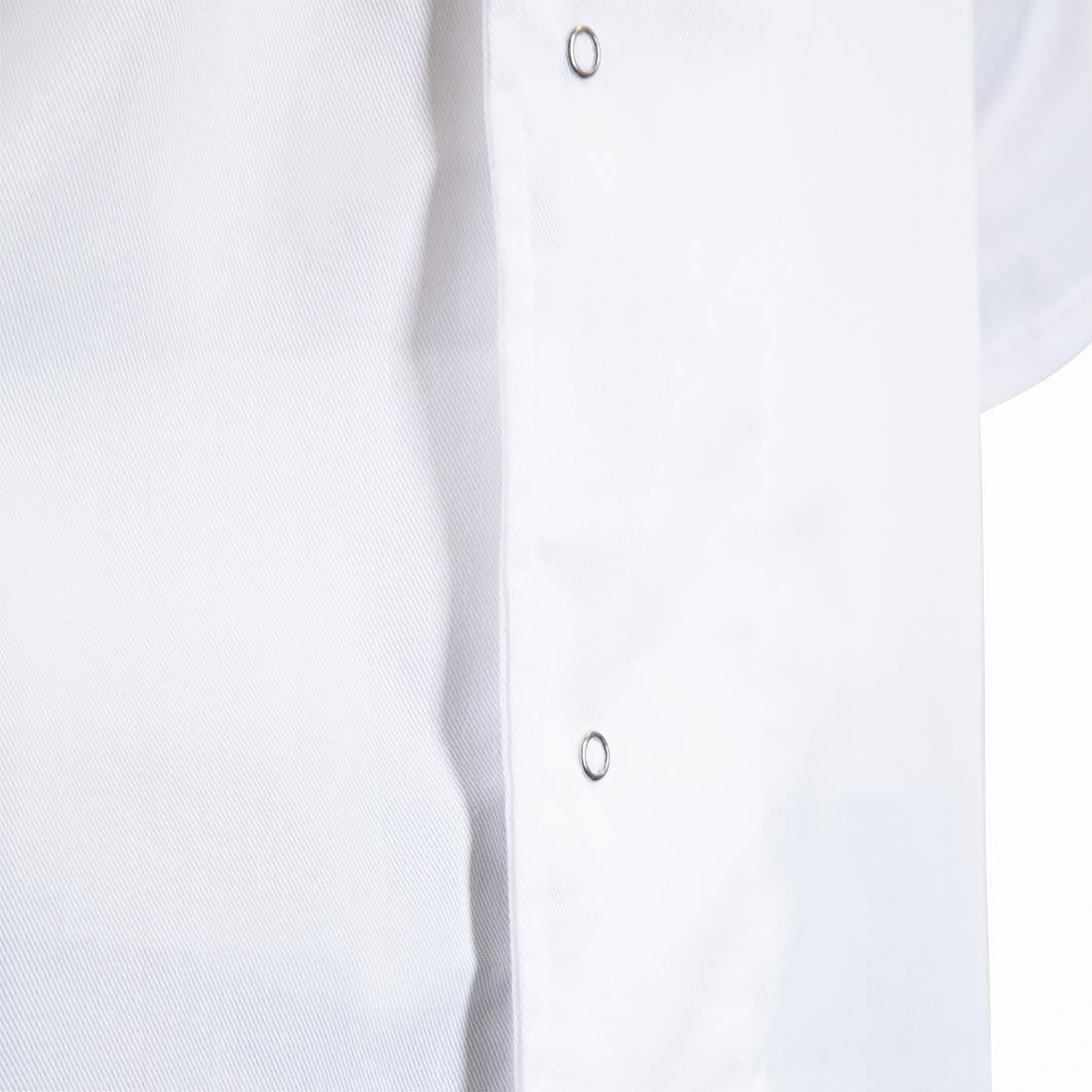 Whites Nevada Unisex Chefs Jacket Short Sleeve Black and White M A928-M