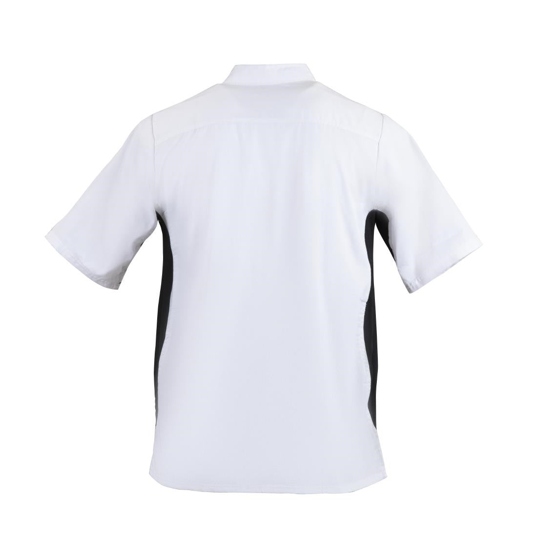 Whites Nevada Unisex Chefs Jacket Short Sleeve Black and White M A928-M