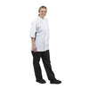 Whites Nevada Unisex Chefs Jacket Short Sleeve Black and White XS A928-XS