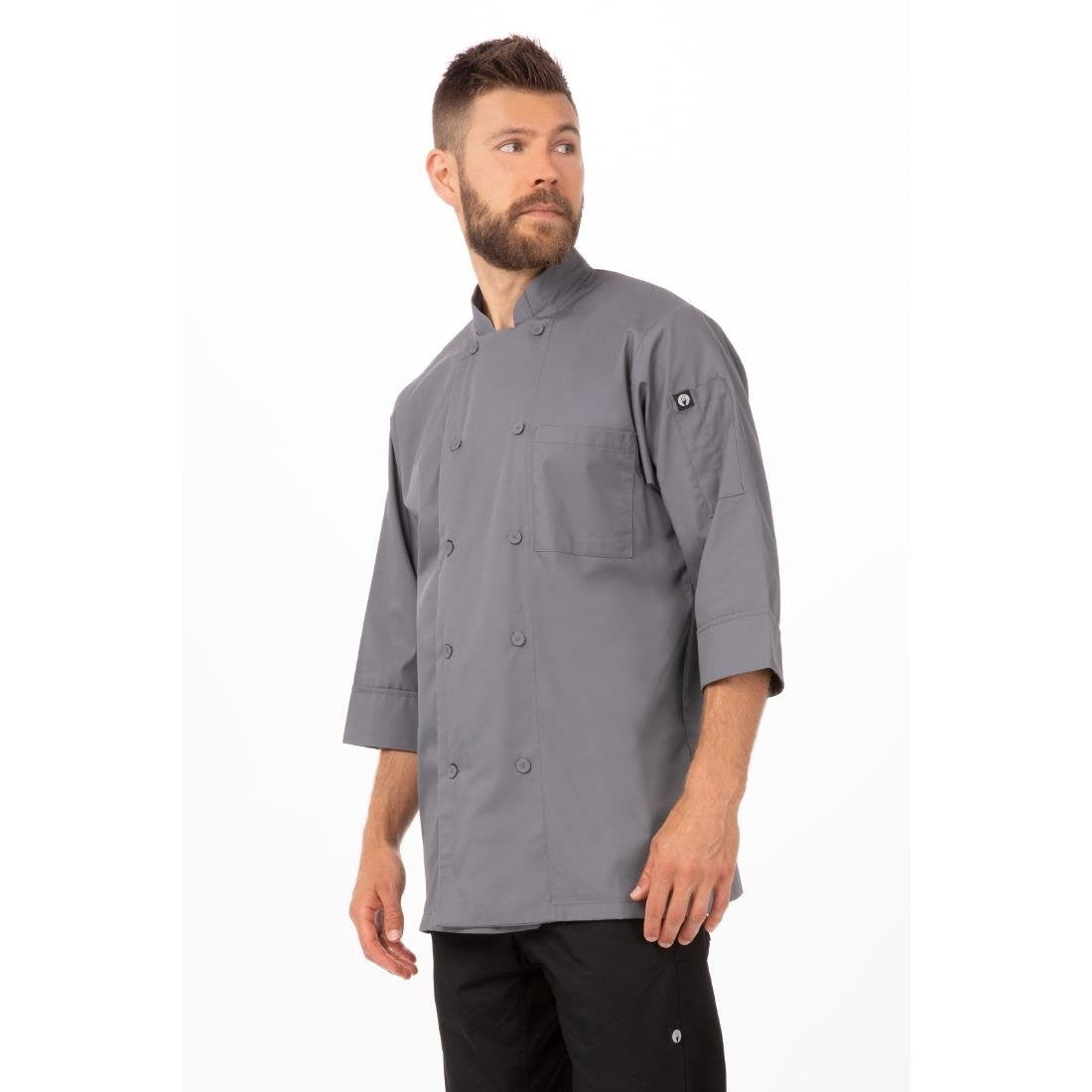 Chef Works Unisex Chefs Jacket Grey S A934-S