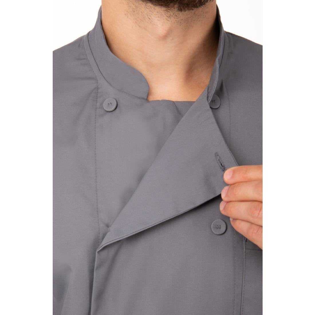 Chef Works Unisex Chefs Jacket Grey XS A934-XS