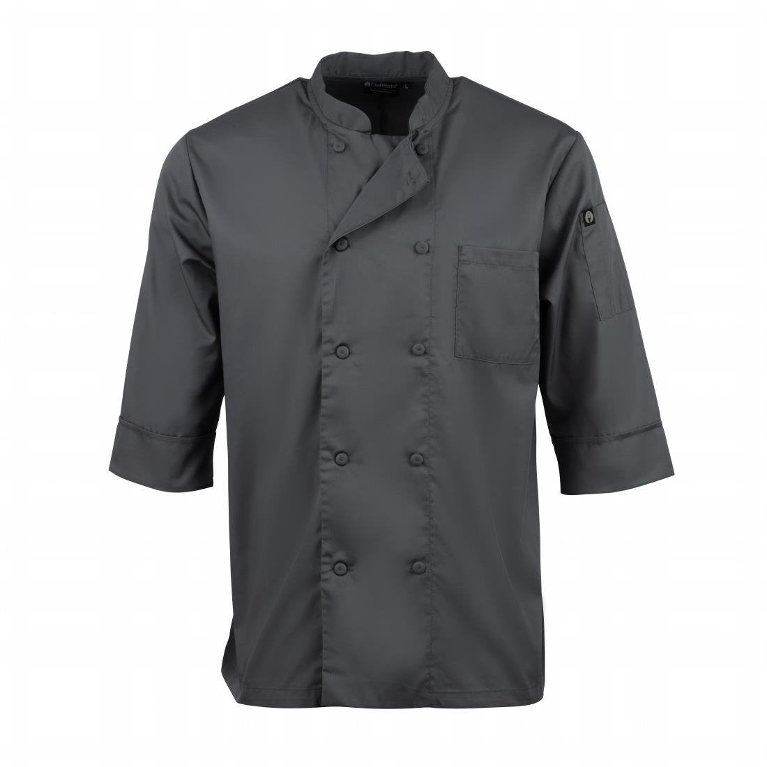 Chef Works Unisex Chefs Jacket Grey 2XL A934-XXL