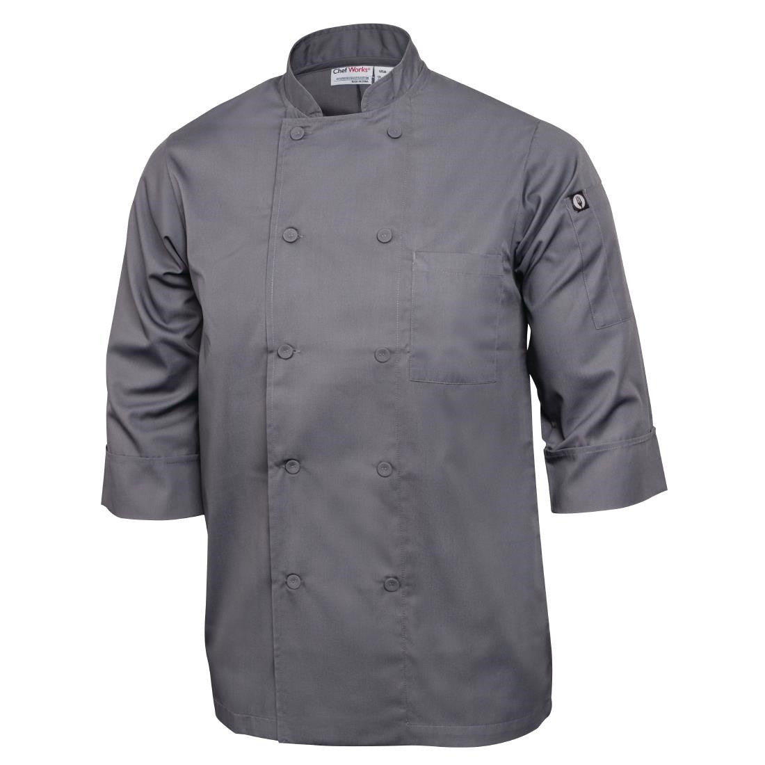 Chef Works Unisex Chefs Jacket Grey XS A934-XS