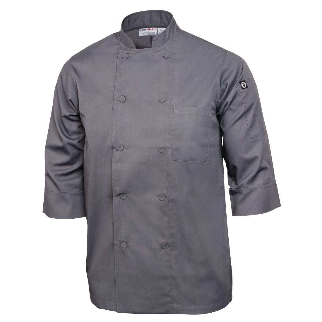Chef Works Unisex Chefs Jacket Grey S A934-S