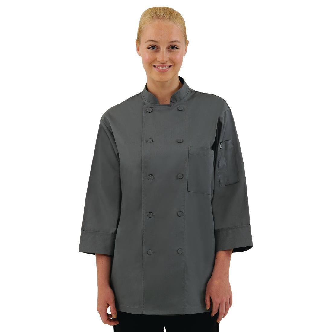 Chef Works Unisex Chefs Jacket Grey XL A934-XL