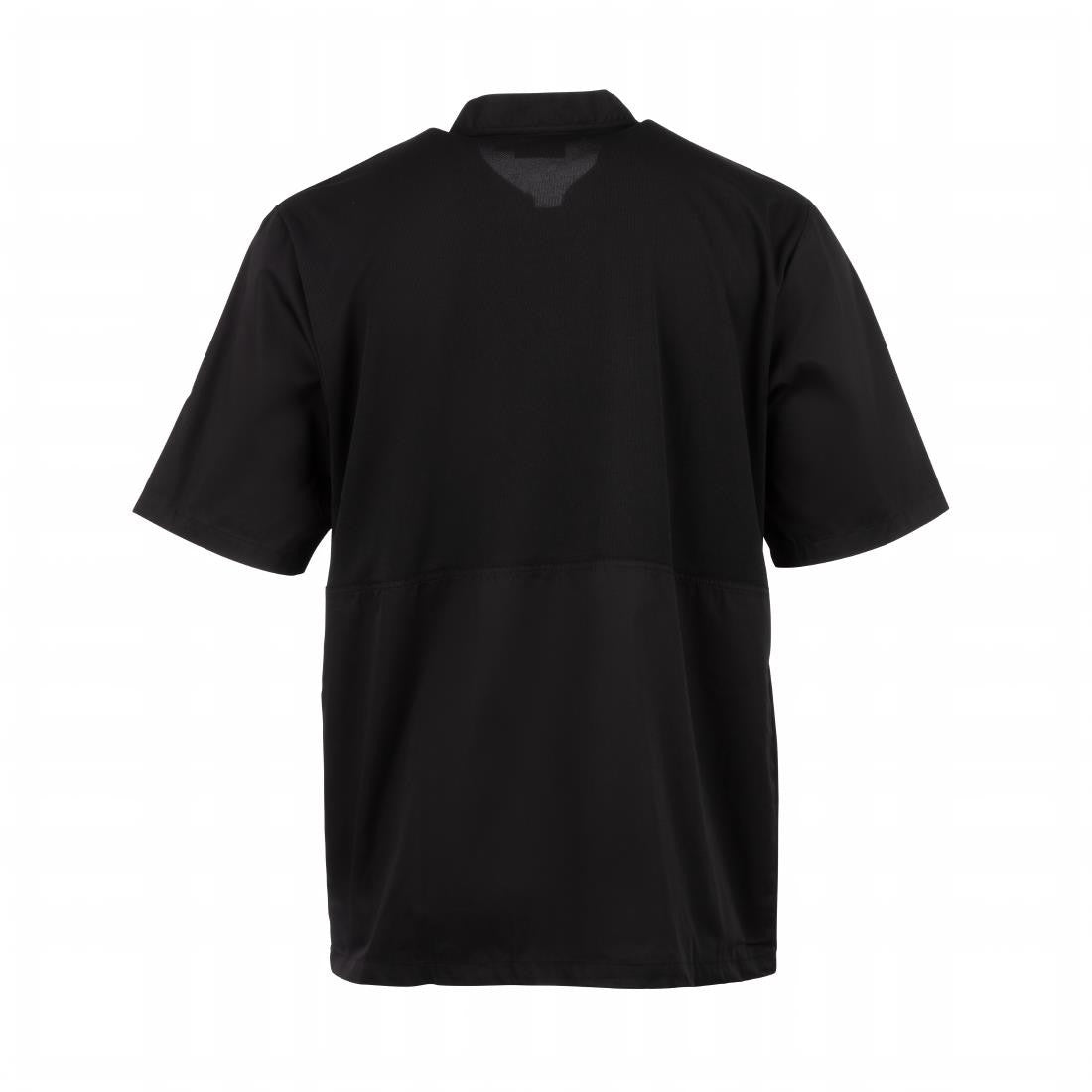 Chefs Works Montreal Cool Vent Unisex Short Sleeve Chefs Jacket Black L B054-L