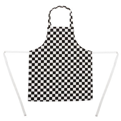 Whites Childrens Bib Apron Big Black and White Check B357