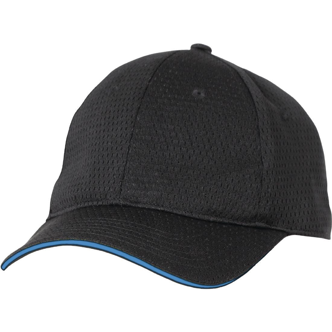 Chef Works Cool Vent Baseball Cap Black with Blue B171