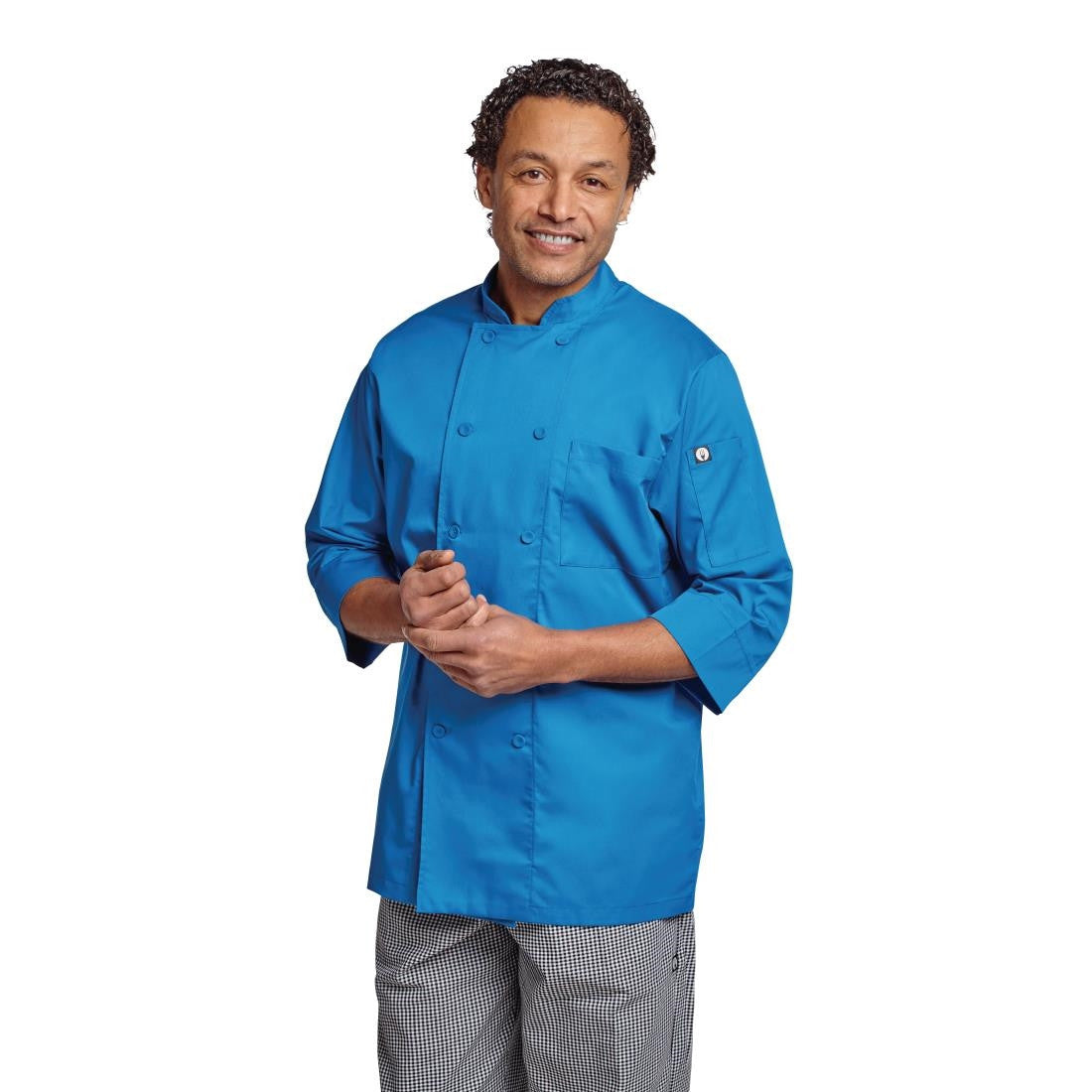 Chef Works Unisex Chefs Jacket Blue 2XL B178-XXL