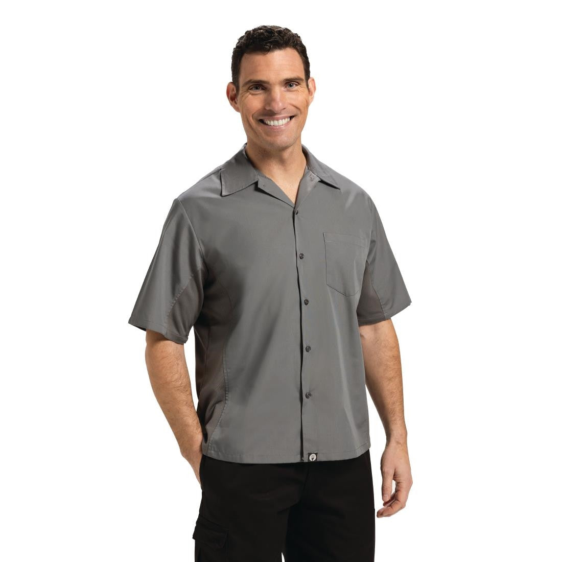 Chef Works Unisex Cool Vent Chefs Shirt Grey L B179-L