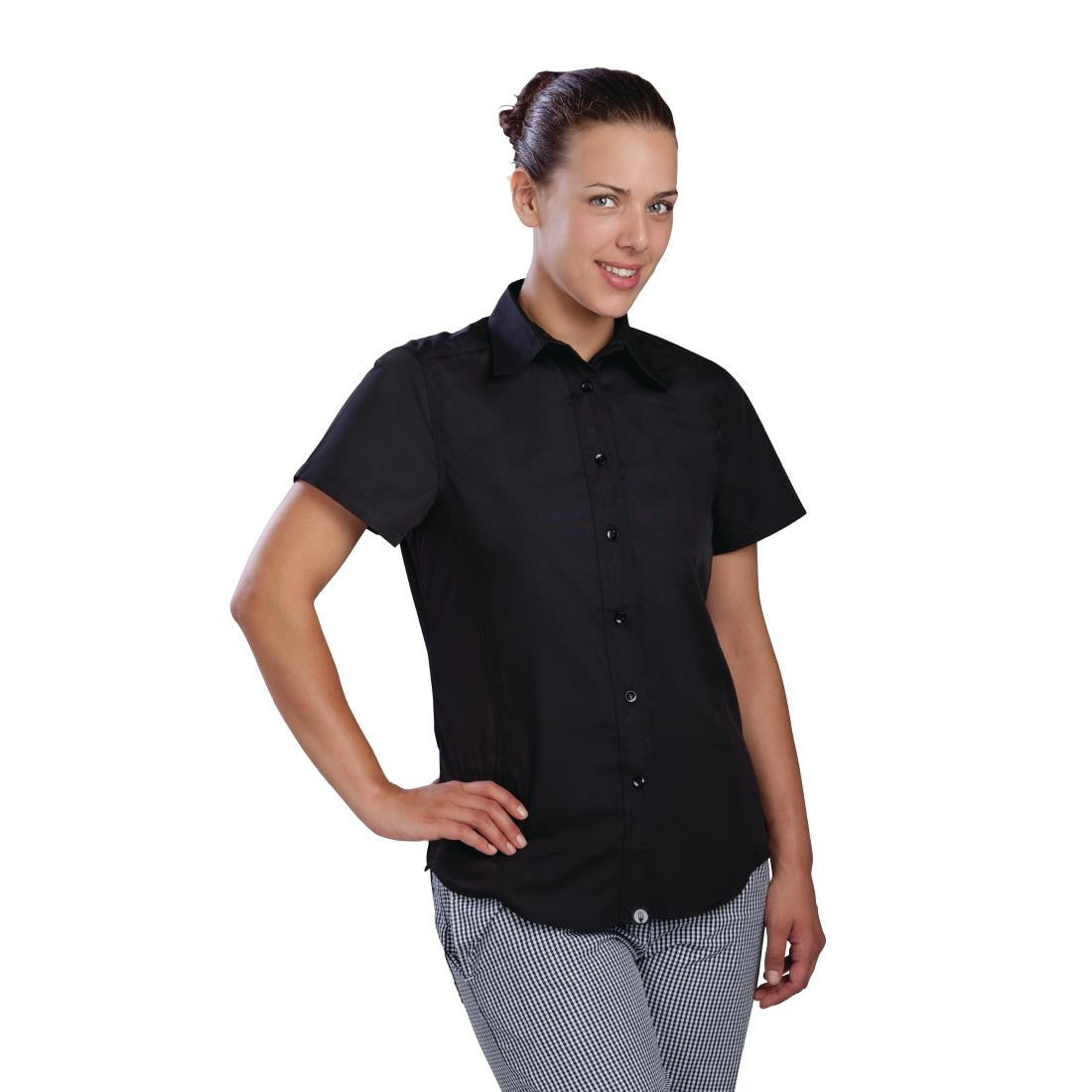 Chef Works Womens Cool Vent Chefs Shirt Black S B181-S
