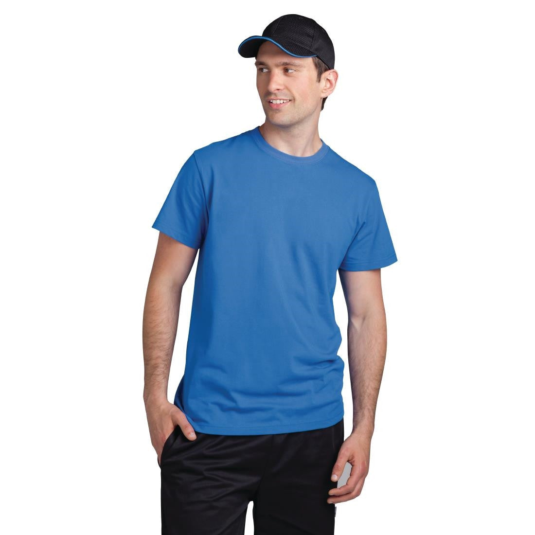 Chef Works Cool Vent Baseball Cap Black with Blue B171