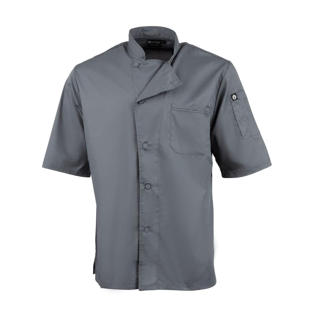 Chef Works Valais Signature Series Unisex Chefs Jacket Grey XL B185-XL