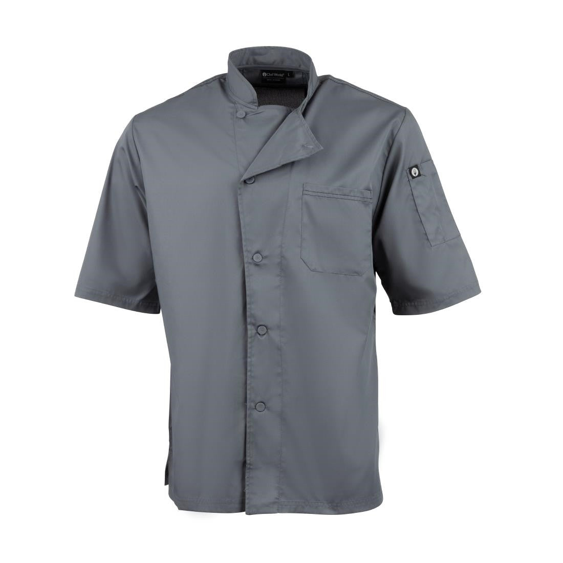 Chef Works Valais Signature Series Unisex Chefs Jacket Grey 2XL B185-XXL
