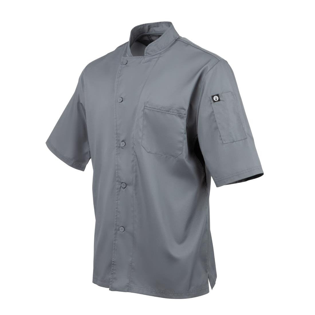 Chef Works Valais Signature Series Unisex Chefs Jacket Grey 2XL B185-XXL