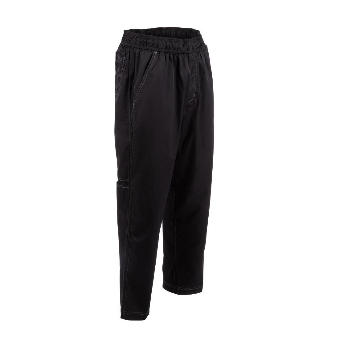 Chef Works Unisex Cool Vent Baggy Chefs Trousers Black 2XL B187-XXL