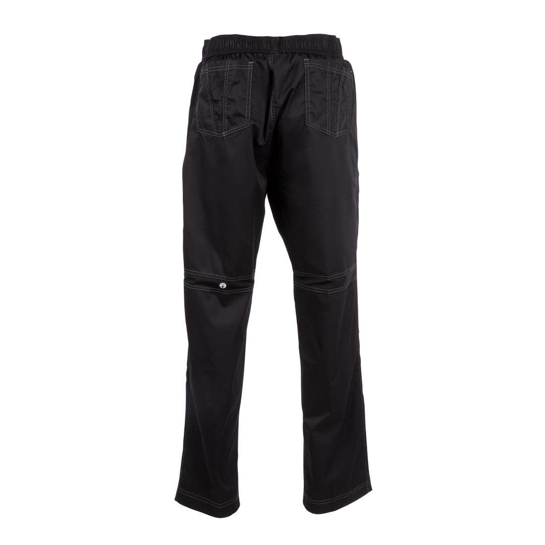 Chef Works Unisex Cool Vent Baggy Chefs Trousers Black XL B187-XL