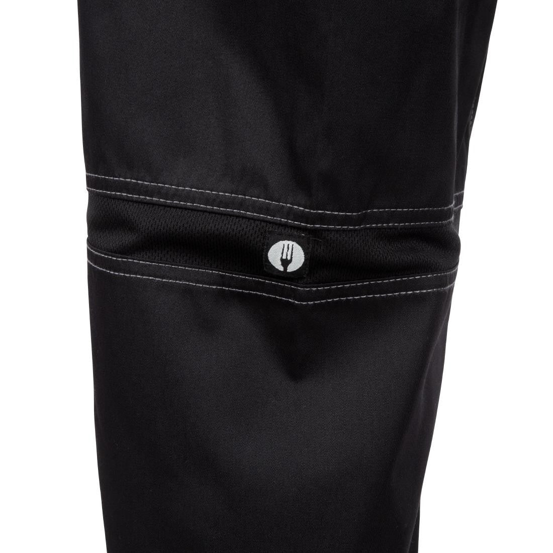 Chef Works Unisex Cool Vent Baggy Chefs Trousers Black L B187-L