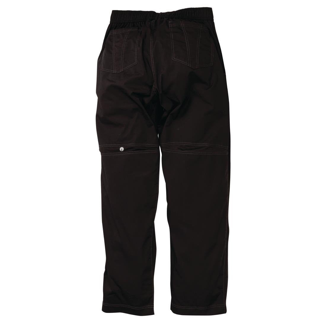 Chef Works Unisex Cool Vent Baggy Chefs Trousers Black 2XL B187-XXL