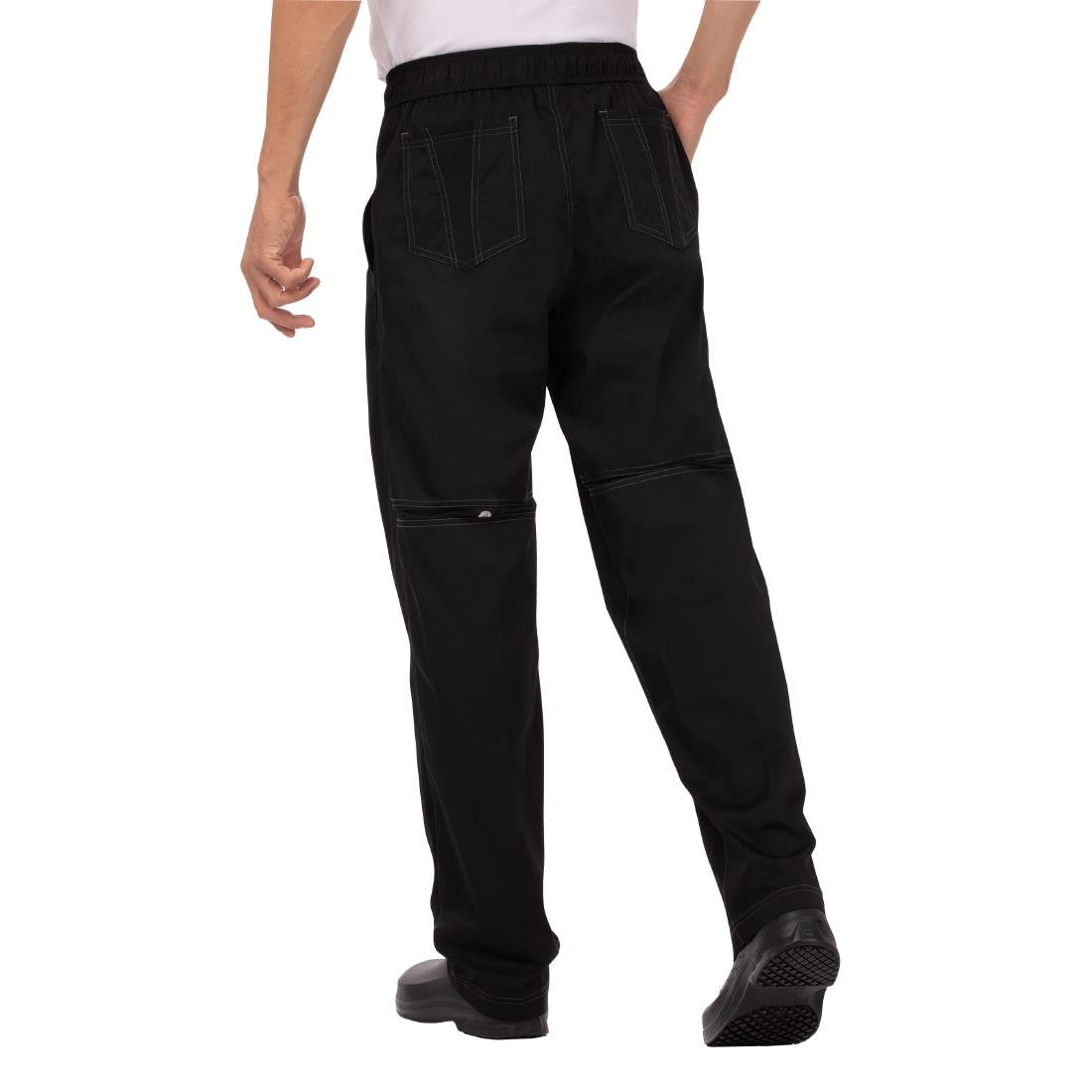 Chef Works Unisex Cool Vent Baggy Chefs Trousers Black L B187-L