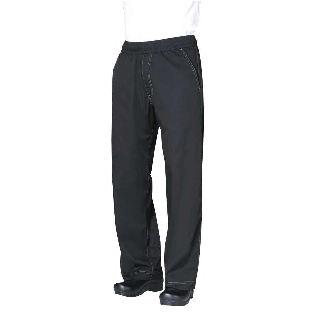 Chef Works Unisex Cool Vent Baggy Chefs Trousers Black L B187-L