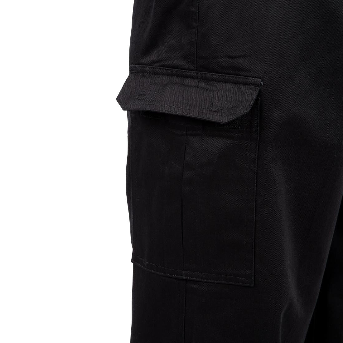 Chef Works Unisex Slim Fit Cargo Chefs Trousers Black XS B222-XS