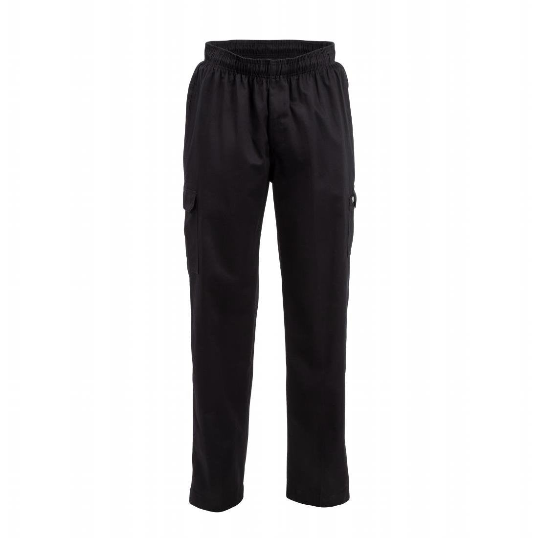 Chef Works Unisex Slim Fit Cargo Chefs Trousers Black 2XL B222-XXL
