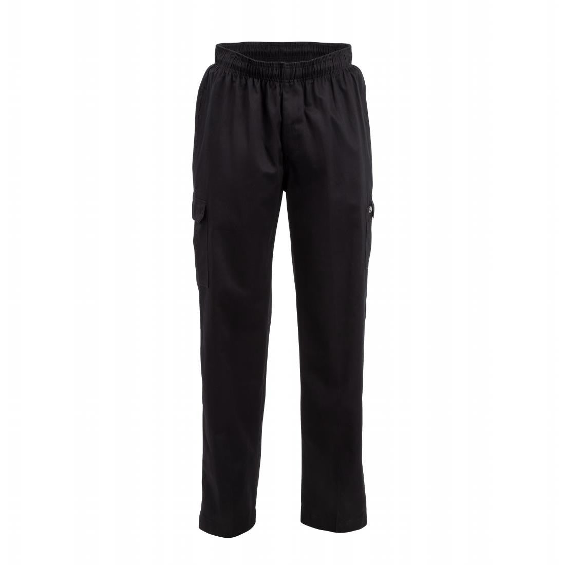 Chef Works Unisex Slim Fit Cargo Chefs Trousers Black XS B222-XS