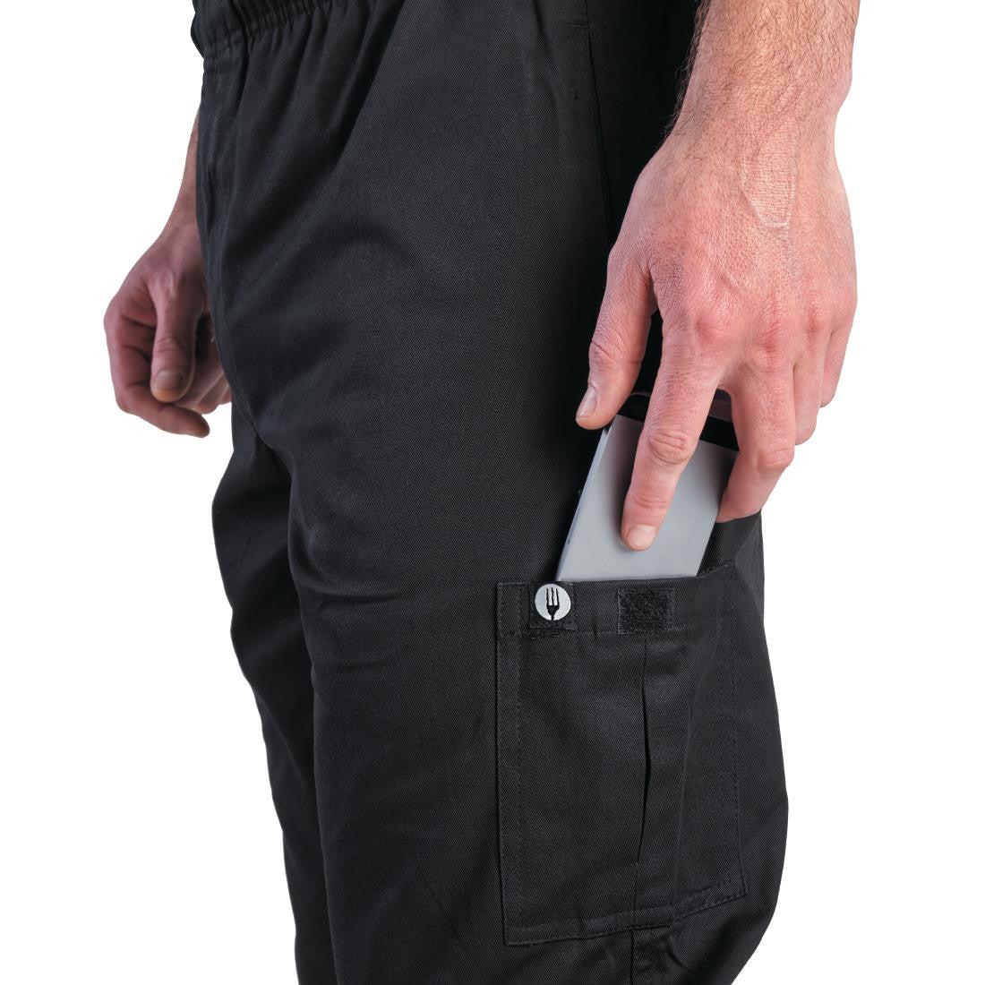 Chef Works Unisex Slim Fit Cargo Chefs Trousers Black XL B222-XL