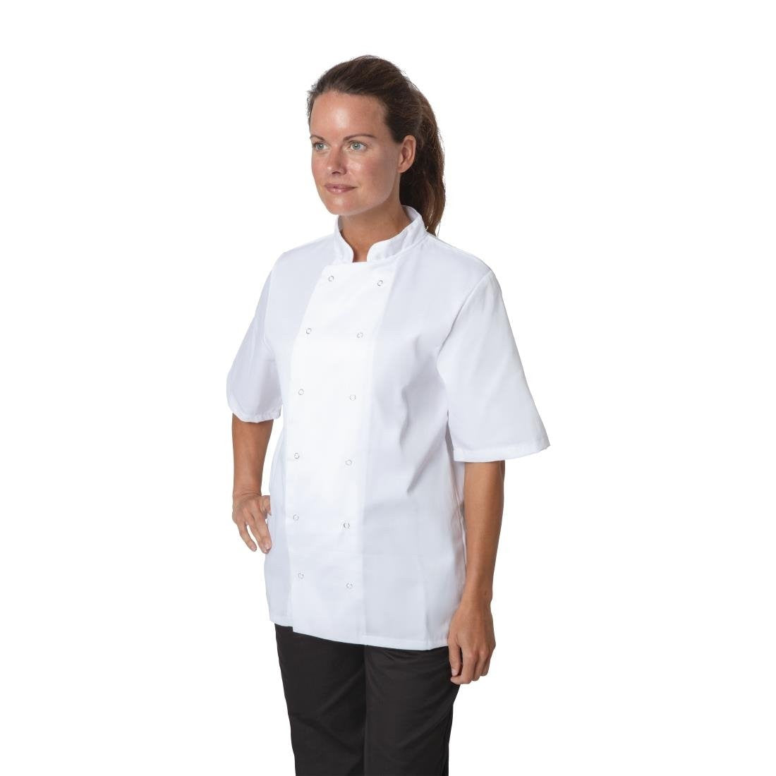 Whites Boston Unisex Short Sleeve Chefs Jacket White 2XL B250-XXL