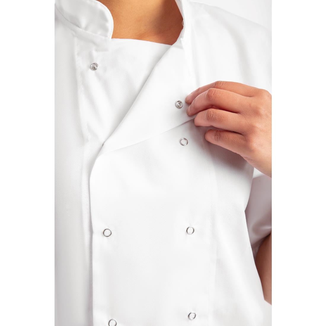 Whites Boston Unisex Short Sleeve Chefs Jacket White 2XL B250-XXL