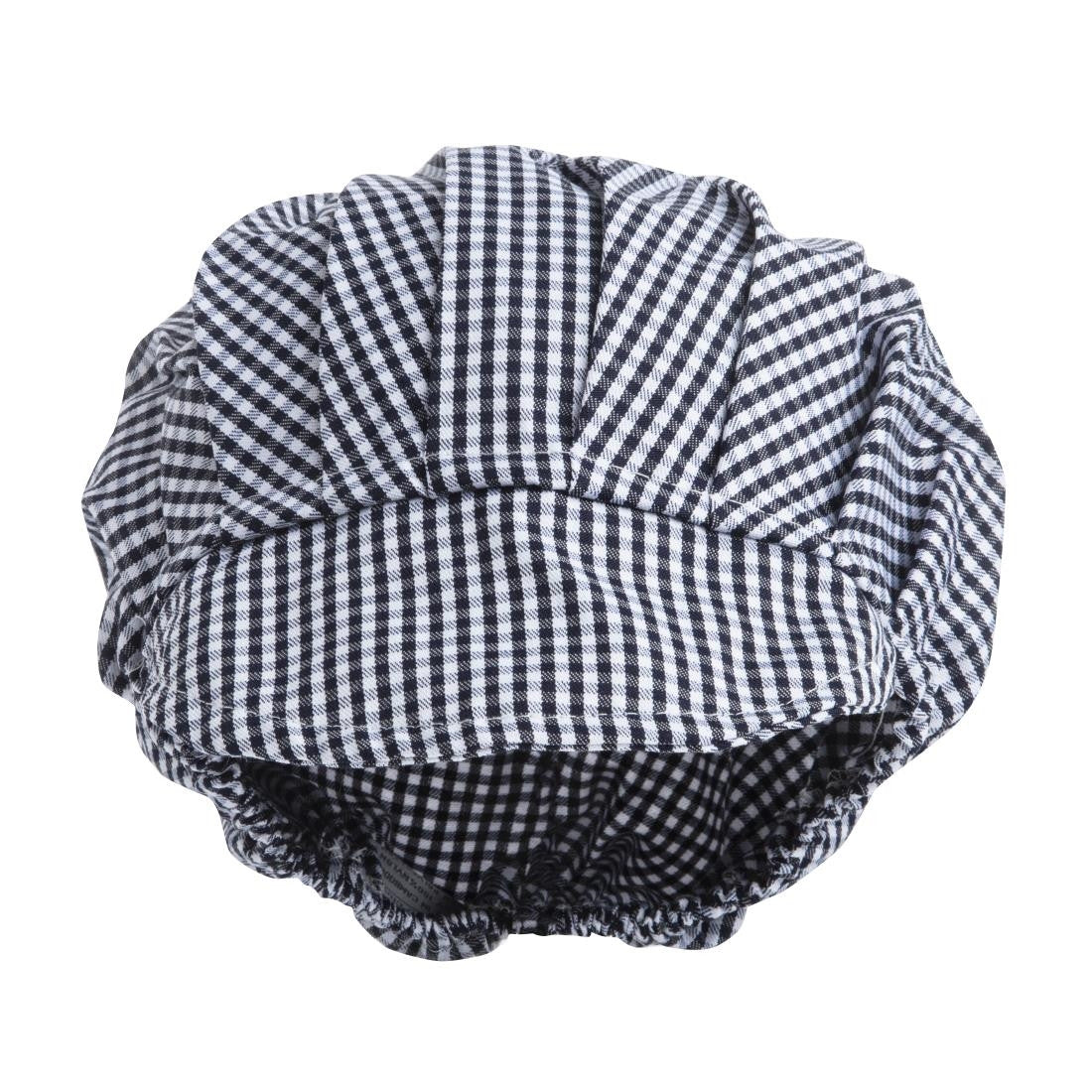 Whites Peaked Unisex Hat Blue and White Check B257