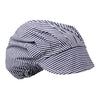 Whites Peaked Unisex Hat Blue and White Check B257