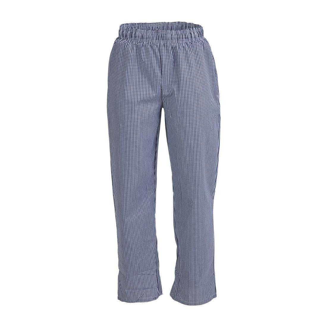 Whites Unisex Vegas Chefs Trousers Small Blue and White Check XL B311-XL