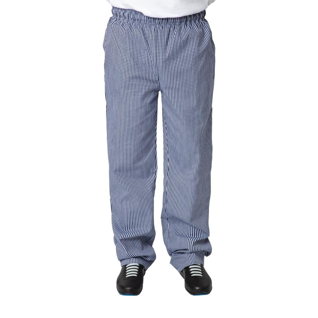 Whites Unisex Vegas Chefs Trousers Small Blue and White Check XL B311-XL