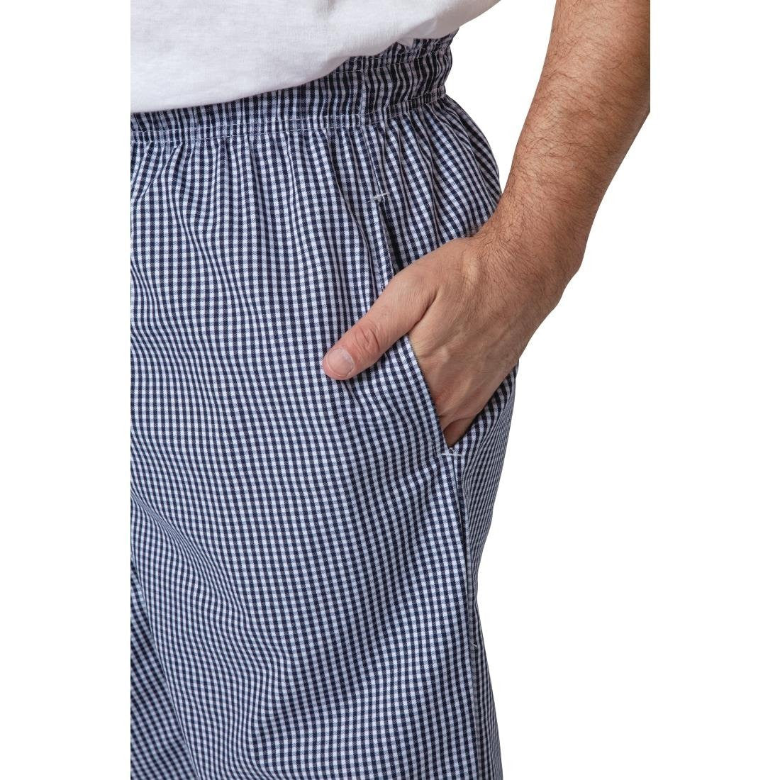 Whites Unisex Vegas Chefs Trousers Small Blue and White Check XL B311-XL