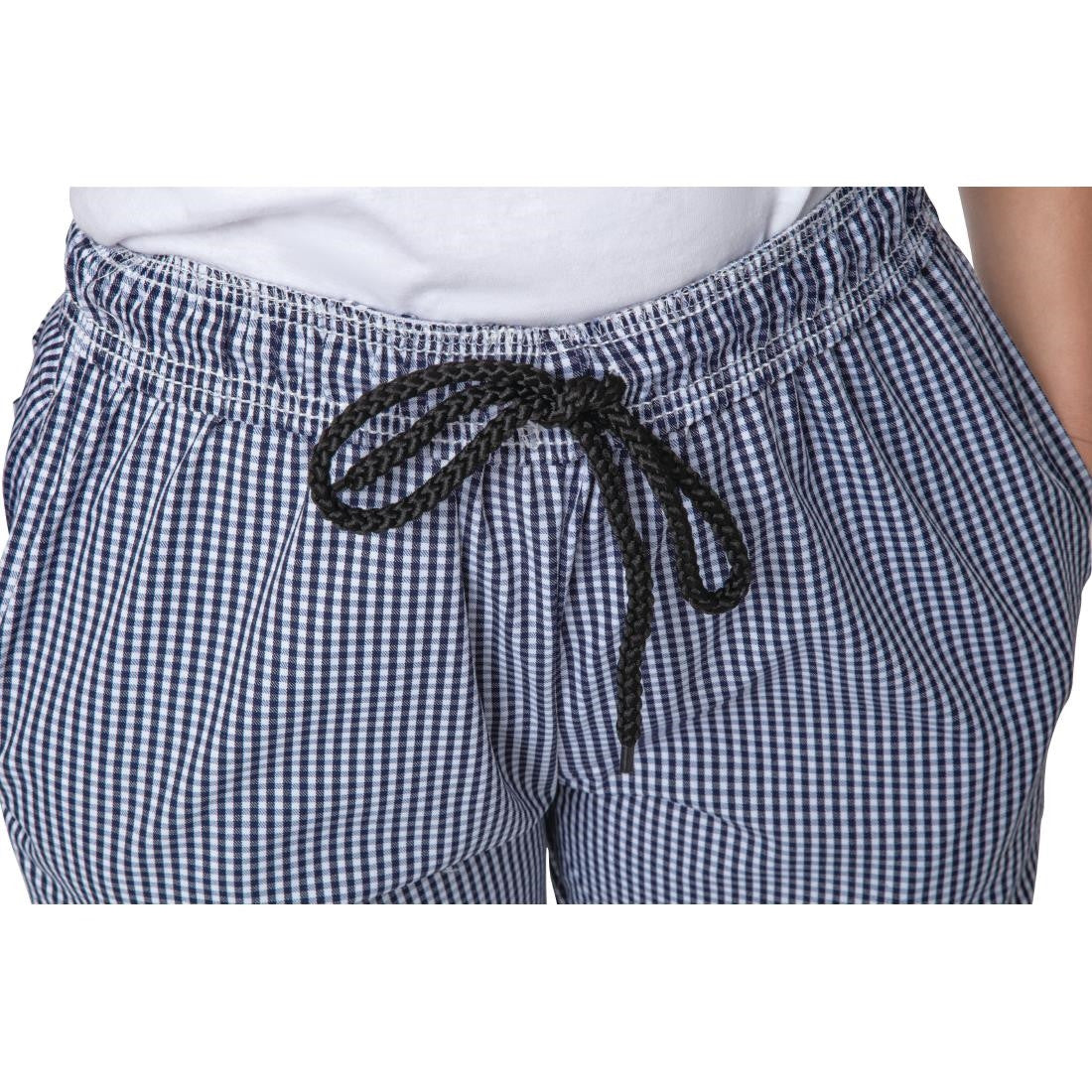 Whites Unisex Vegas Chefs Trousers Small Blue and White Check L B311-L